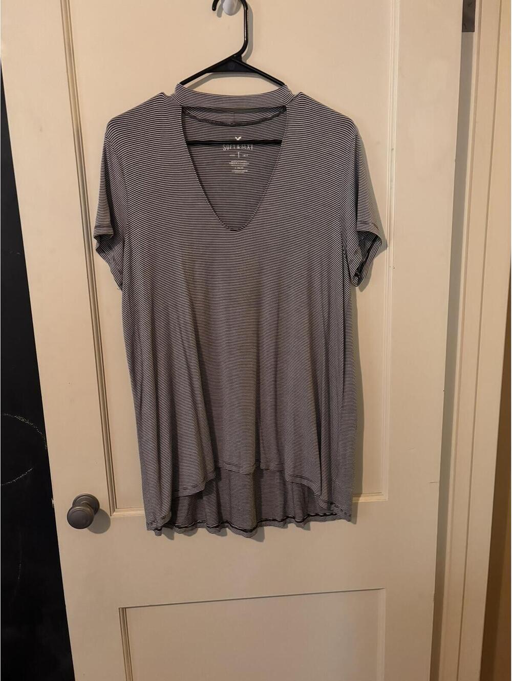 American Eagle Outfitters Suit & Sexy Striped T-Shirt Size L